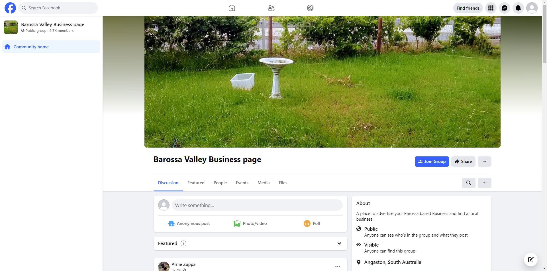 Barossa Valley Business Page