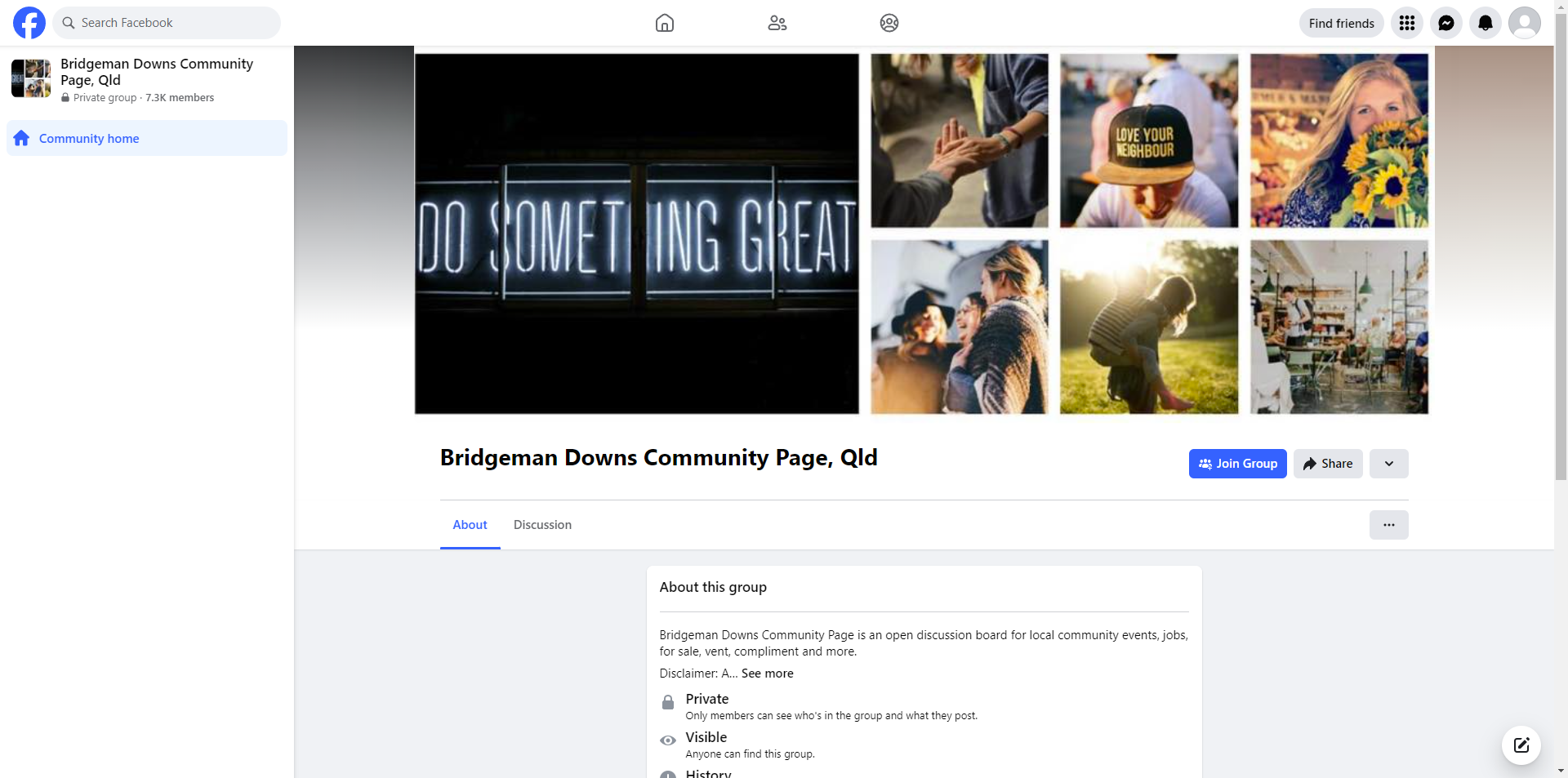 Bridgeman Downs Community Page, Qld