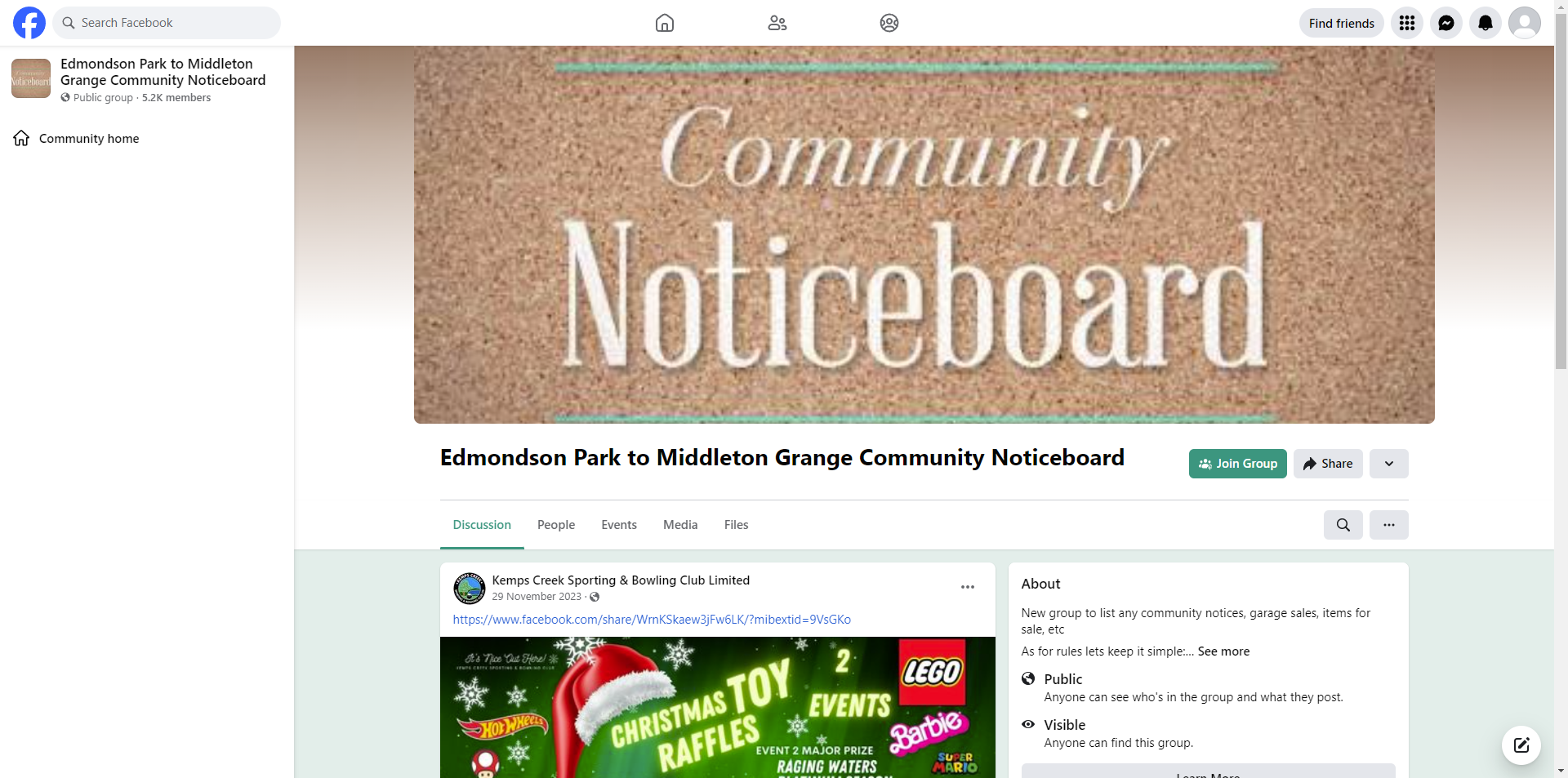 Edmondson Park to Middleton Grange Community Noticeboard