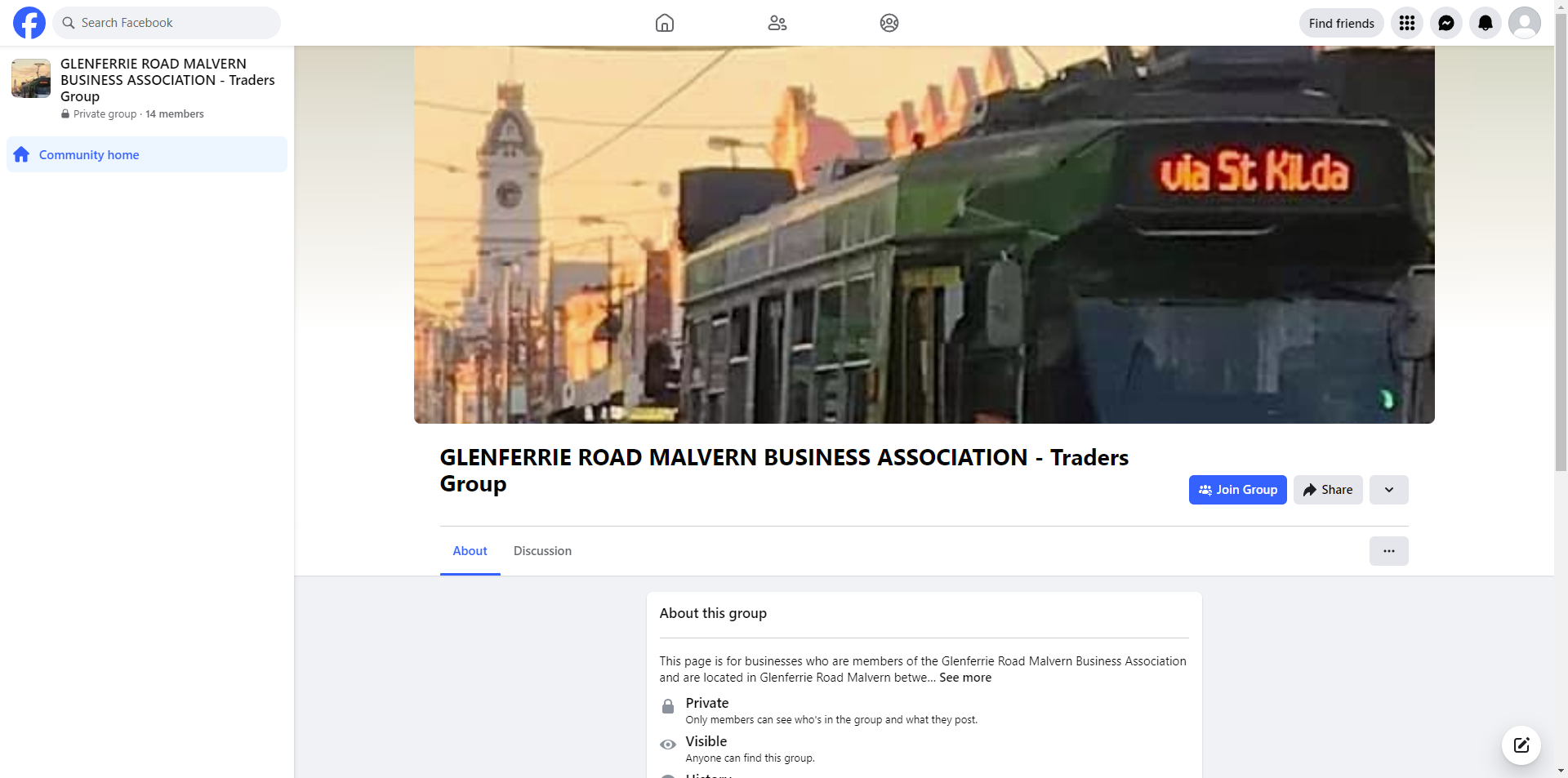 GLENFERRIE ROAD MALVERN BUSINESS ASSOCIATION - Traders Group