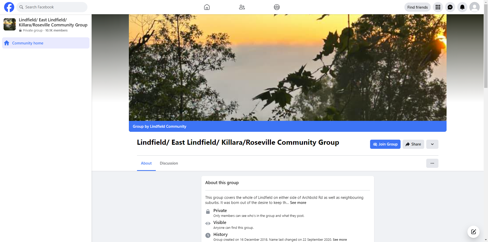 Lindfield/East Lindfield/Killara/Roseville Community Group