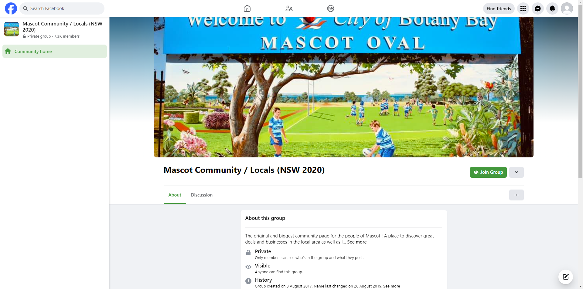 Mascot Community / Locals (NSW 2020)