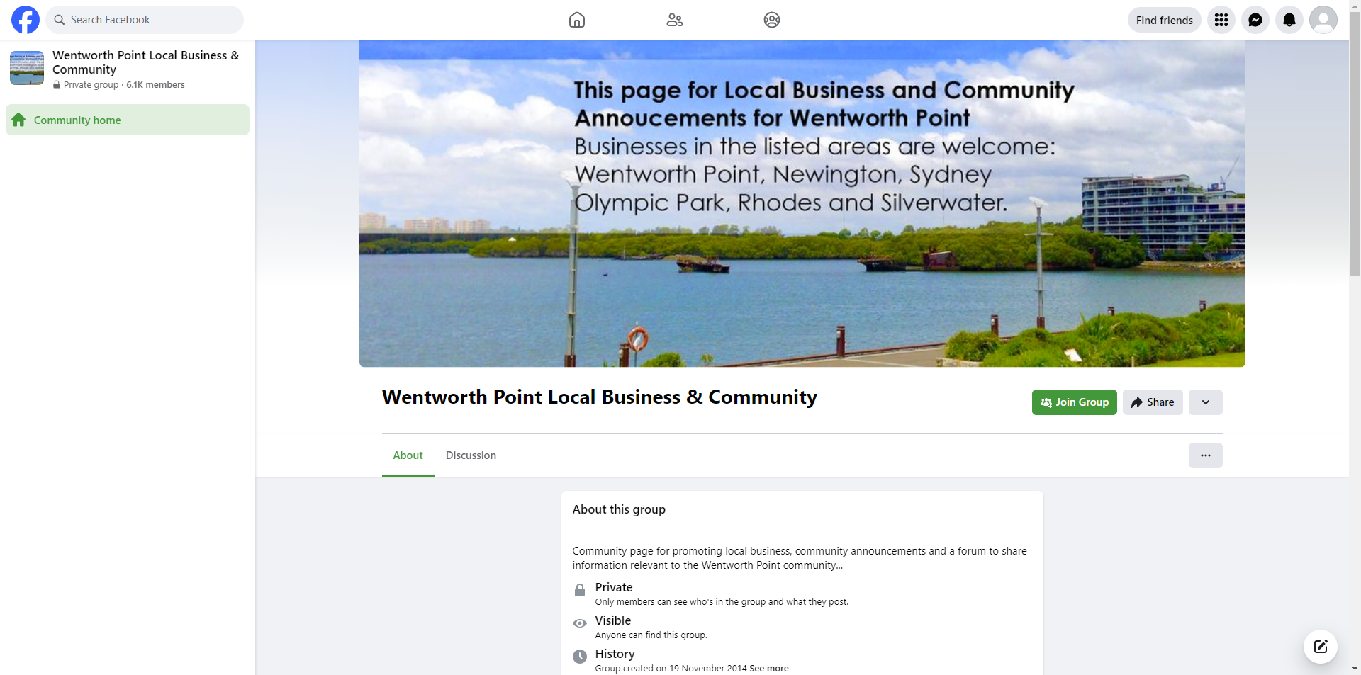 Wentworth Point Local Business & Community