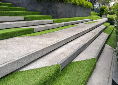 Synthetic turf installation – residential lawn detail