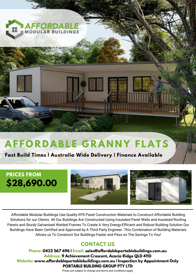 Granny Flat - Pricing Catalogue 2023
